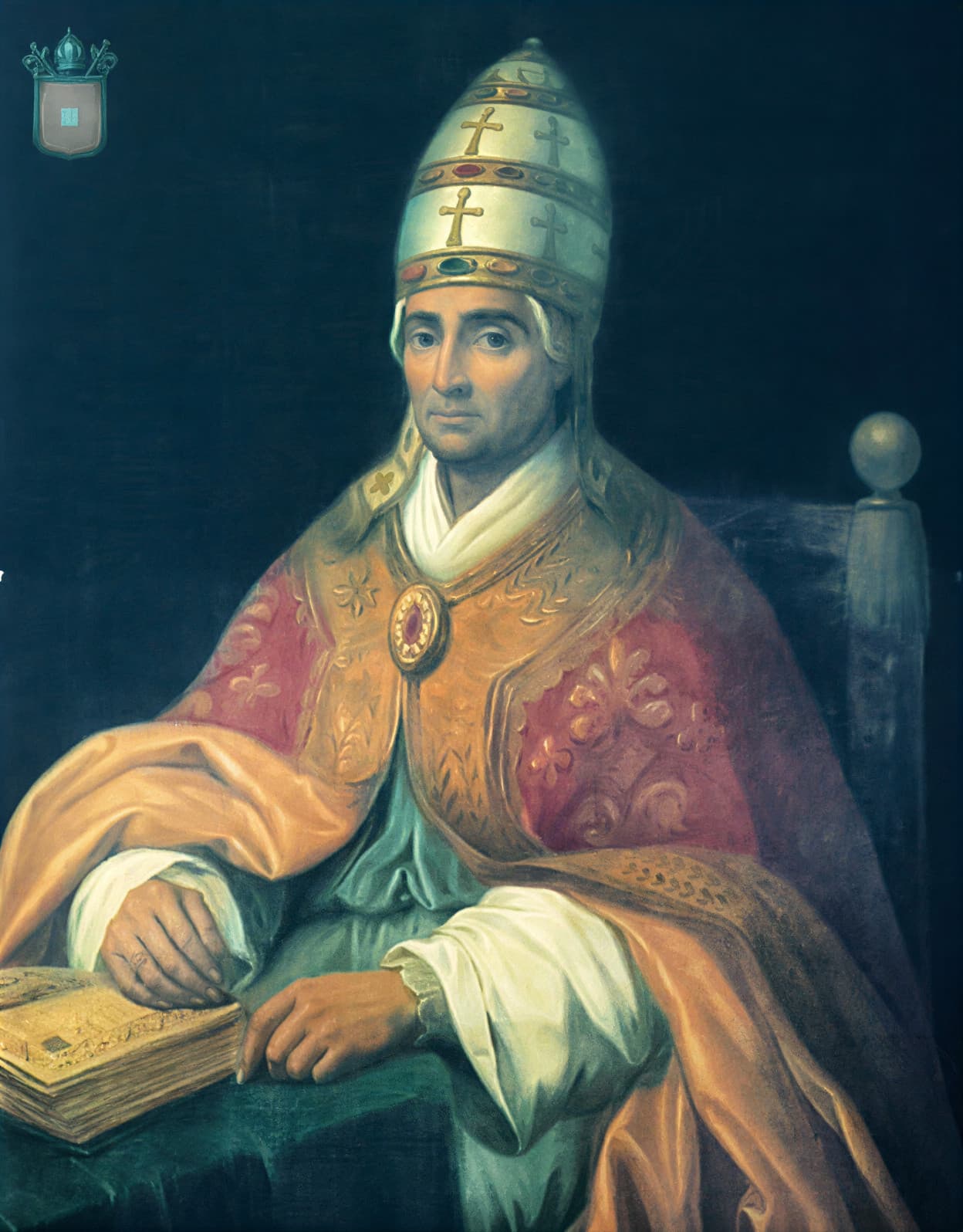 Портрет папы римского Бенедикта XII в тиаре и папском облачении