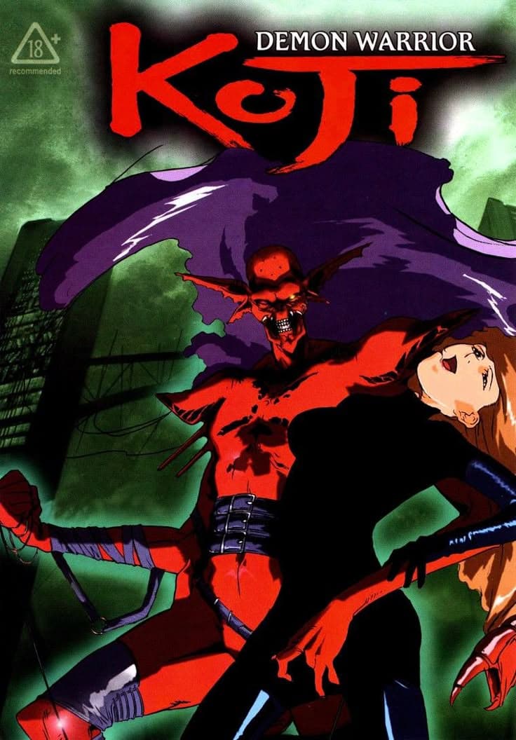 Монструозный демон с рогами и клыками атакует девушку в сцене насилия из хентай-хоррора