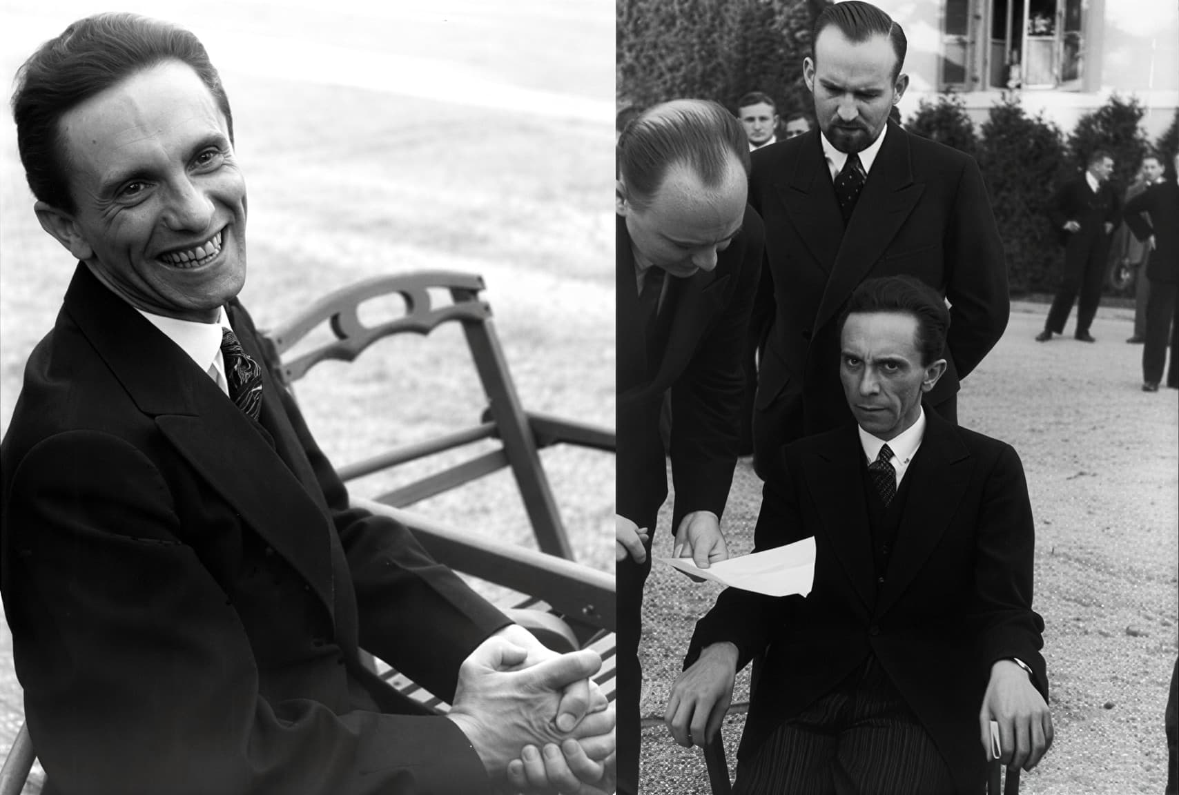 коллаж Йозеф Геббельс в женеве до и после того, как узнал, что фотограф еврей