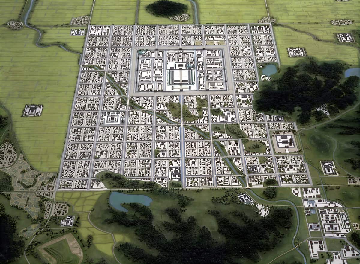 Реконструкция древней японской столицы Фудзивара