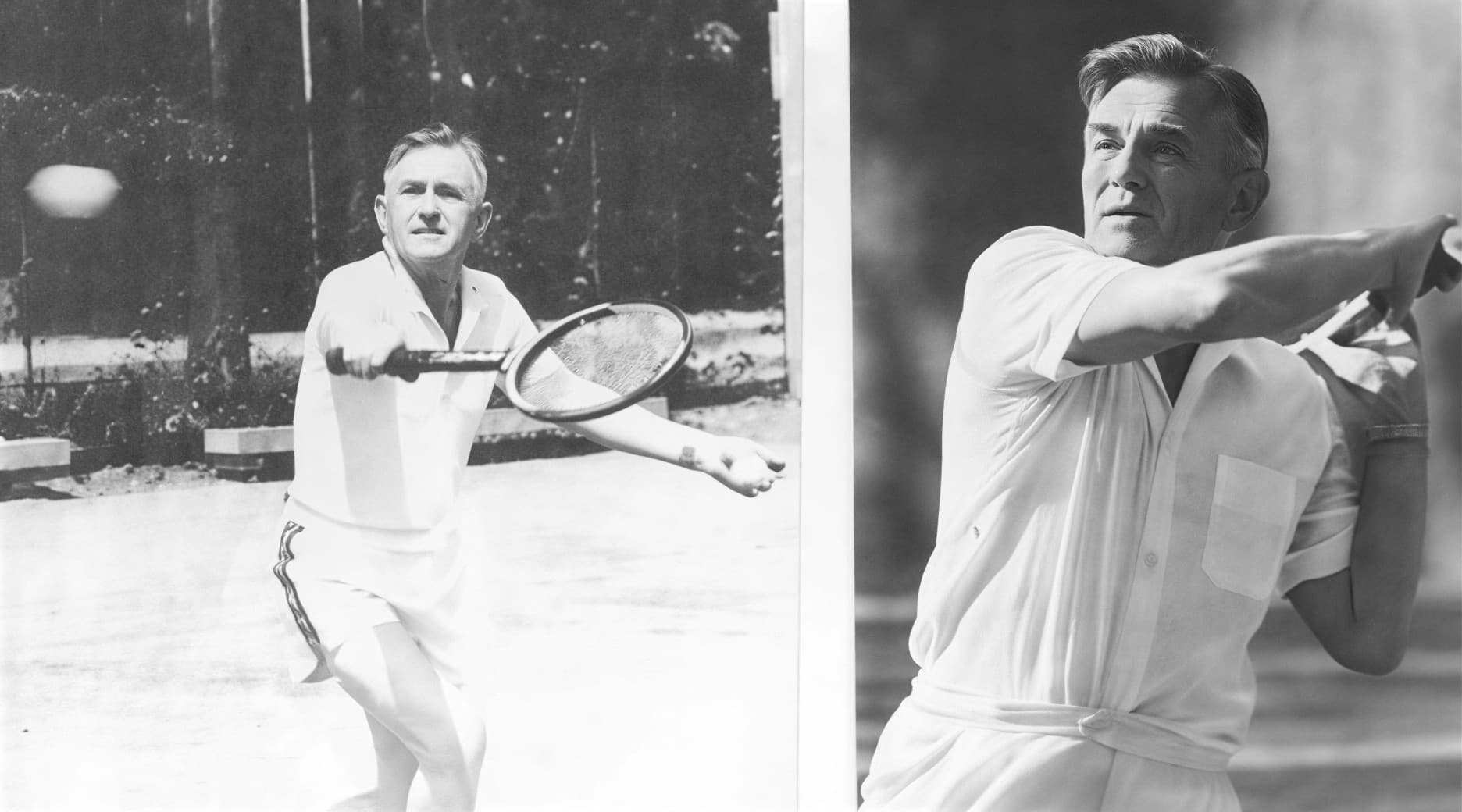 Олег Антонов авиаконструктор на теннисном корте 1970-е годы