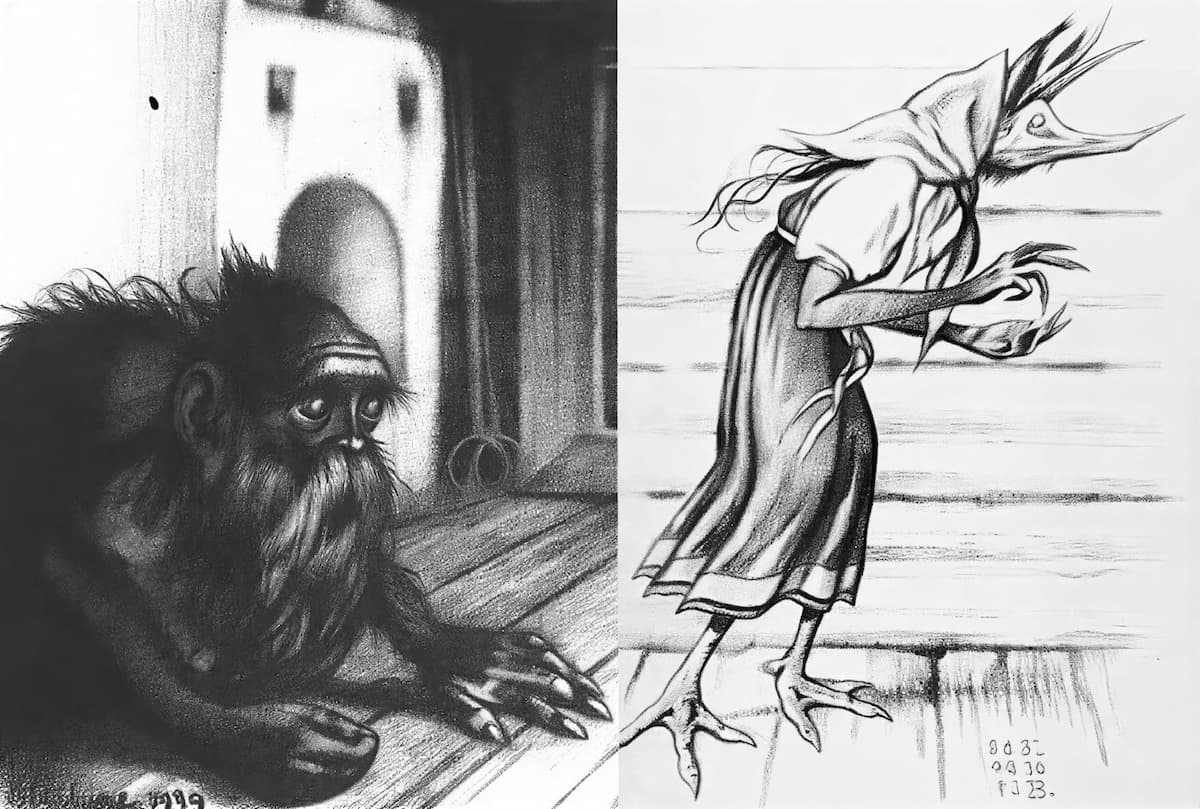 Домовой и кикимора в народных поверьях Билибин