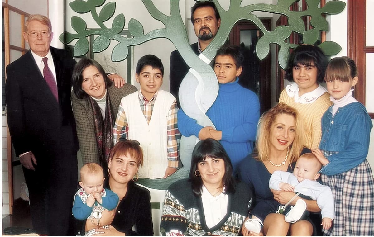 Реципиенты органов Николаса Грина и их близкие на встрече с семьёй Грин в Италии