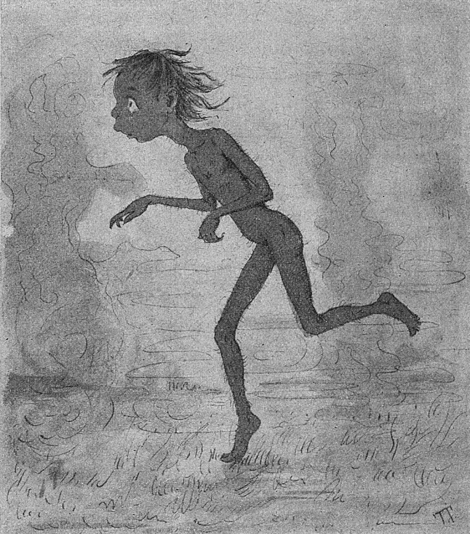 Иллюстрация Татьяны Гиппиус к сказке про кикимору, начало XX века