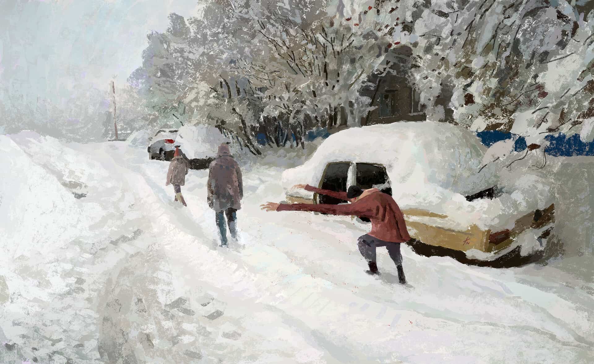 Повторяющиеся панельные дома как метафора бесконечного цикла