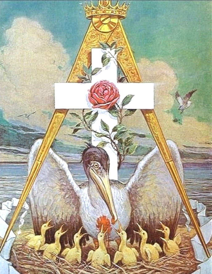 Алая роза на кресте &mdash; главный символ ордена розенкрейцеров