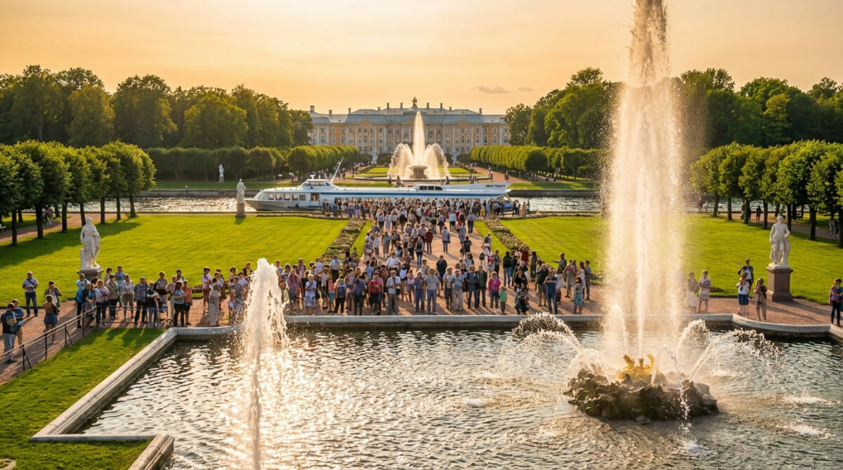 Фонтаны Петергофа, доступные после прибытия на &laquo;Метеоре&raquo;