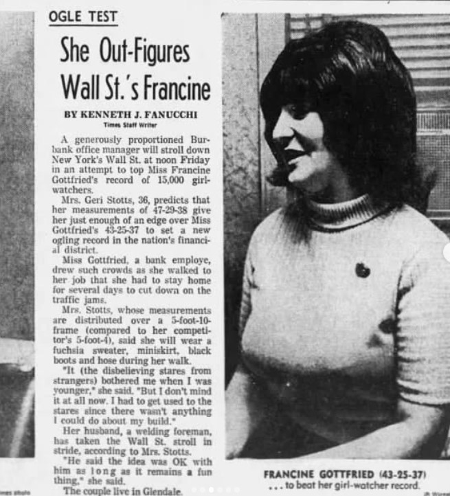 Газетные публикации о Франсин Готтфрид феномен Уолл-стрит 1968