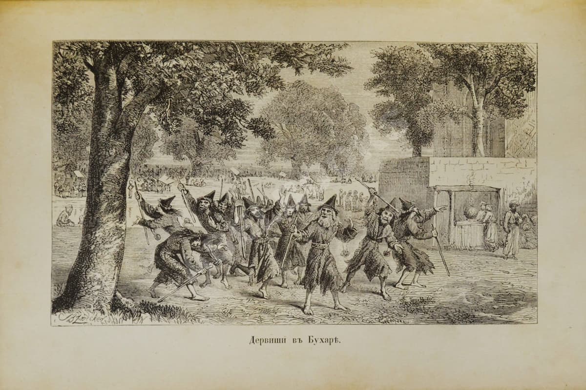 Иллюстрация из антикварной книги Арминия ванбери Путешествие по Средней Азии