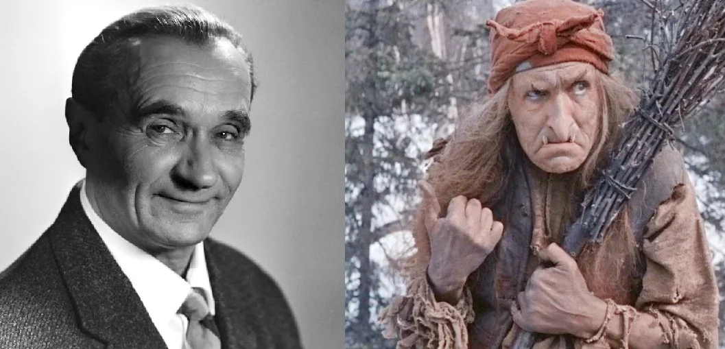 Георгий Милляр в роли Бабы-Яги, &laquo;Морозко&raquo;, 1964