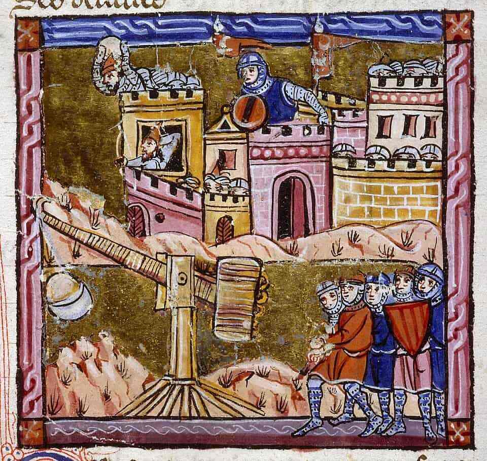Осада Акры &mdash; иллюстрация XIII века из французской хроники