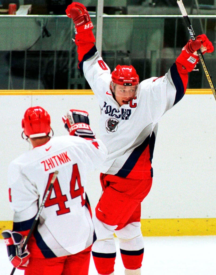 Эпизод полуфинала Олимпиады-1998 Россия — Финляндия