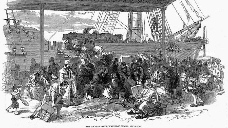 Корабль-гроб ирландская эмиграция XIX век Атлантика Великий голод