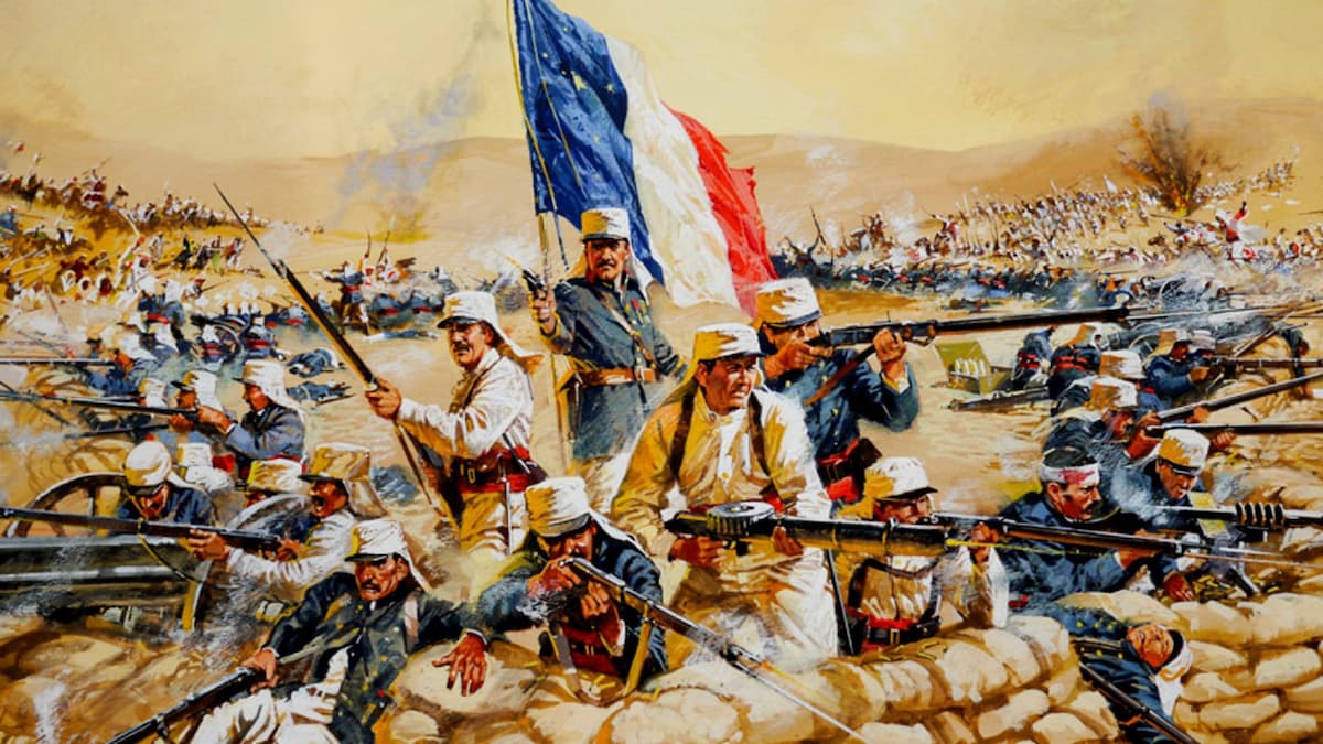 Легионеры Иностранного легиона в Алжире, XIX век, рисунок