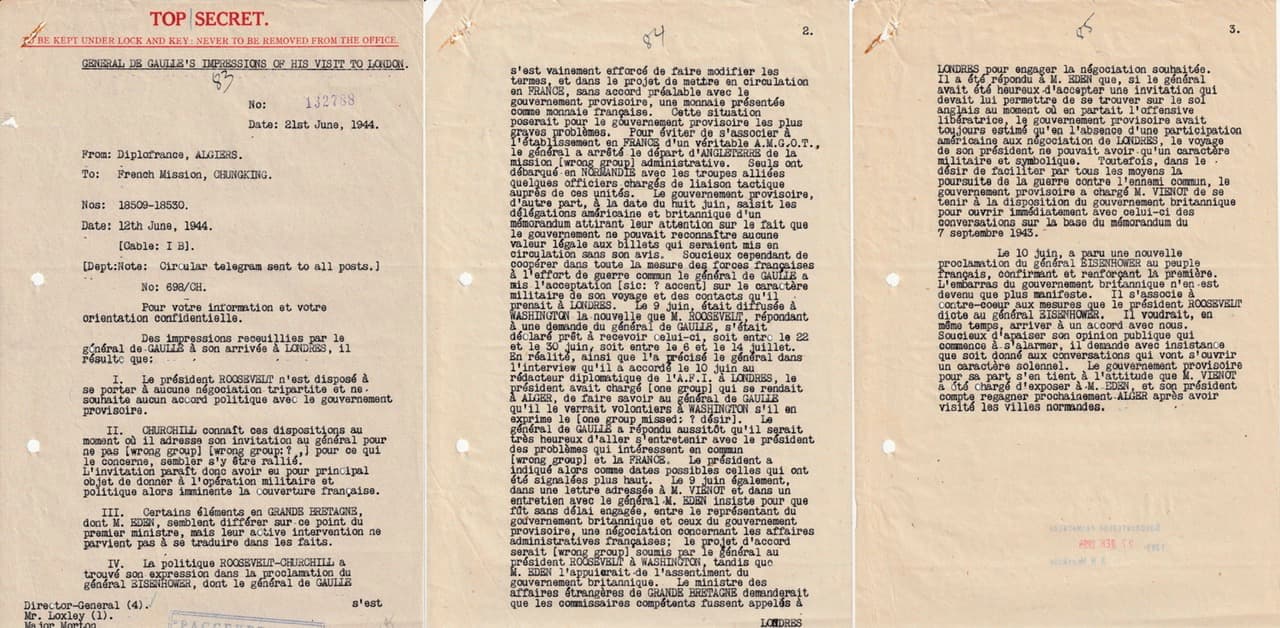 Рассекреченные документы британской разведки МИ-6 периода Второй мировой войны