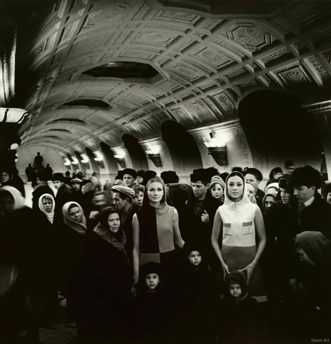 Модель на платформе станции Белорусская Кольцевой линии Московского метро, 1965 год