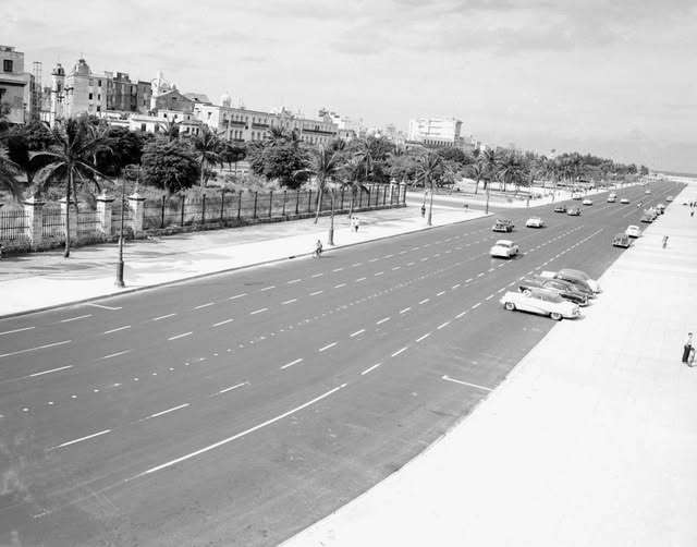 Авенида дель Пуэрто Гавана 1950-е набережная проспект