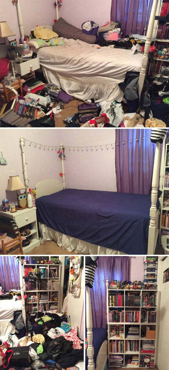 Комната до и после уборки: три года с депрессией