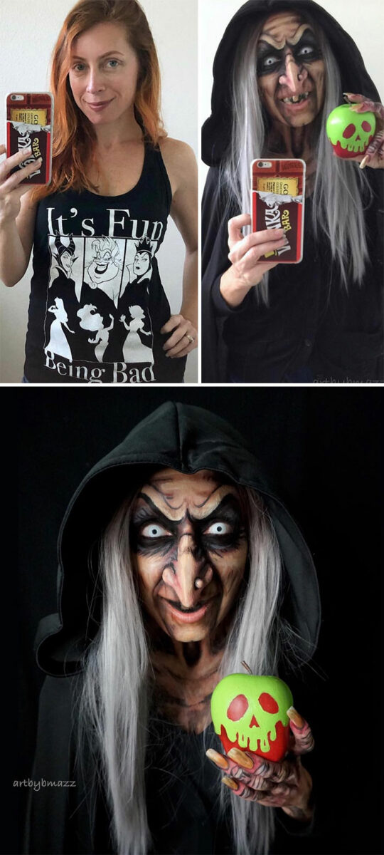 Бренна Маццони в образе злой ведьмы из мультфильма &laquo;Белоснежка&raquo;