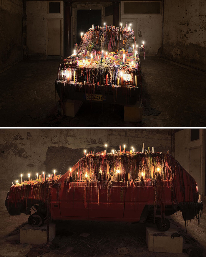 Panda Disponibile Марка Хэндфорта &mdash; скульптура Fiat Panda