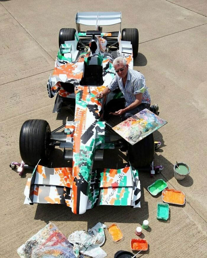 Force India Ferrari VJM01 2008 расписанный Декстером Брауном