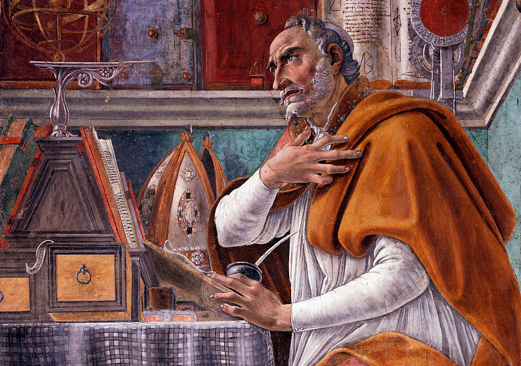 Августин Блаженный икона с книгой