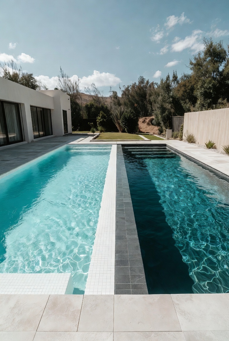 Сравнение цветов бассейна: светлый, серо-голубой и графитовый &mdash; как выбрать цвет чаши бассейна для частного дома