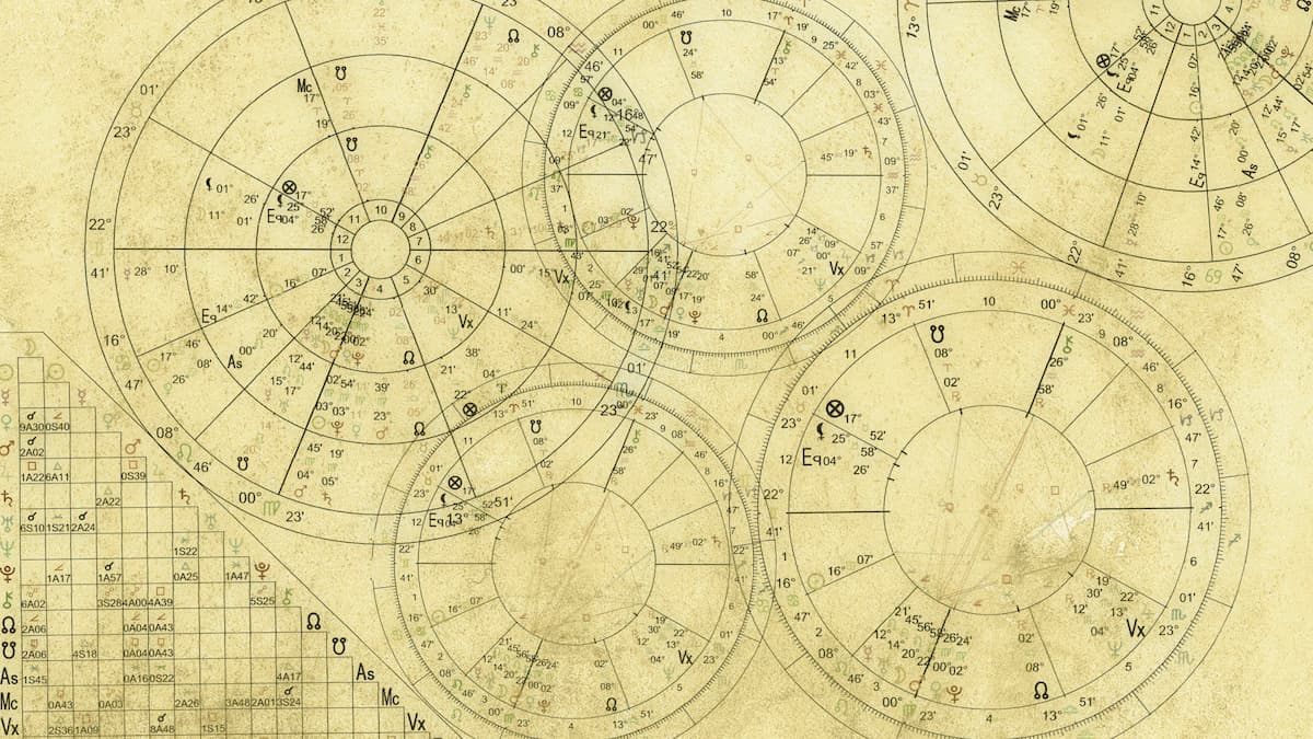 Старинная астрологическая карта с символами планет, по которым Вронский якобы предсказывал судьбы нацистских бонз