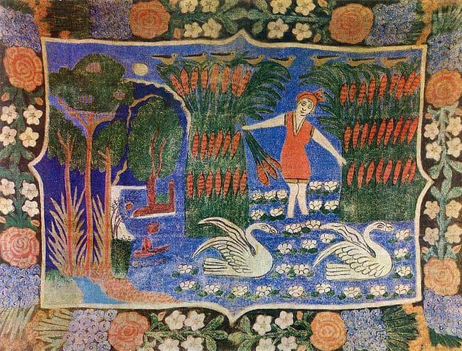 Дева на водах &mdash; маляванка Алёны Киш, белорусское наивное искусство