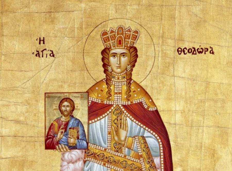 Феодора царица Греческая икона