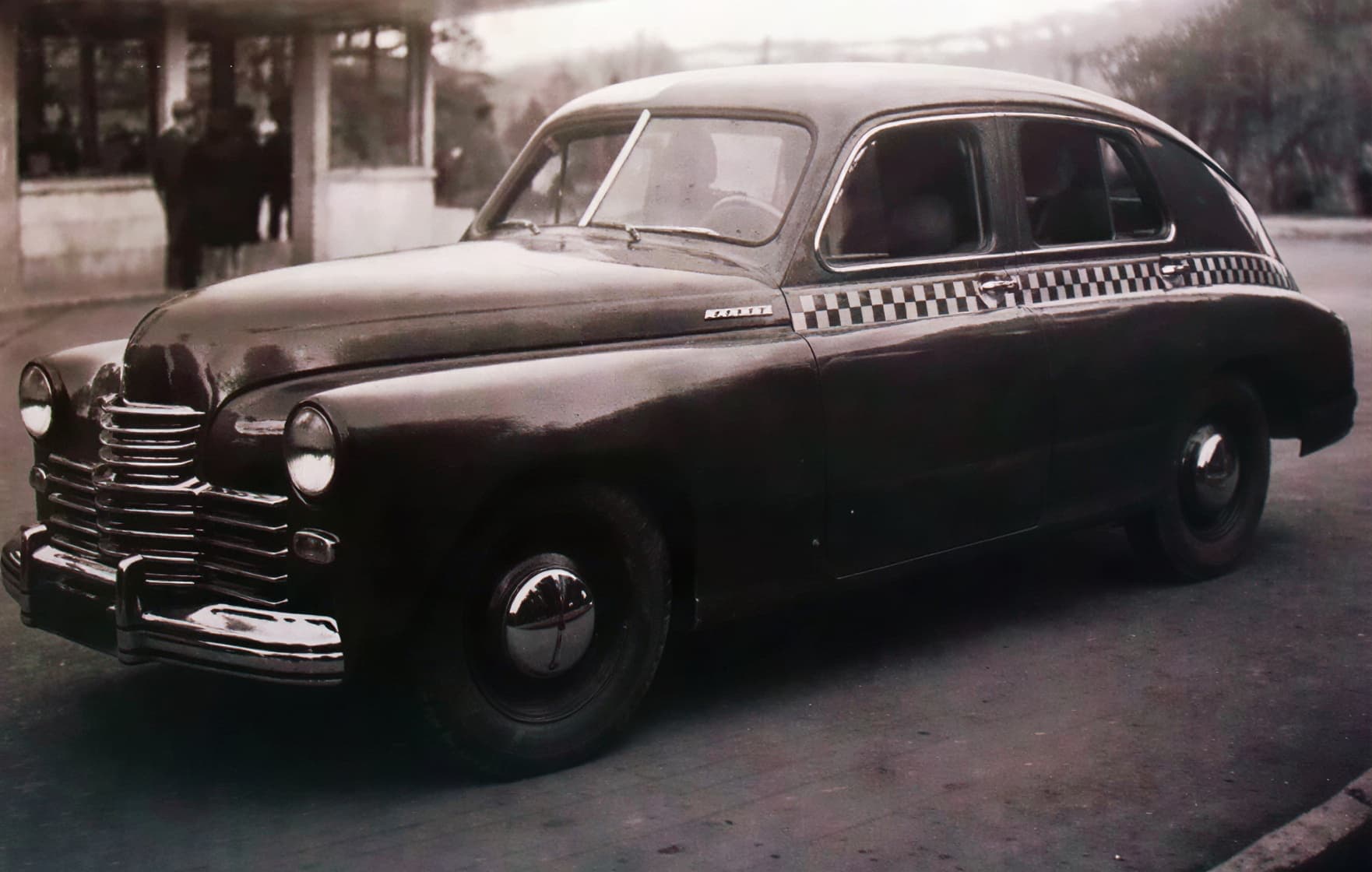 Такси ГАЗ-М20 Победа с шашечками, Москва, конец 1940-х