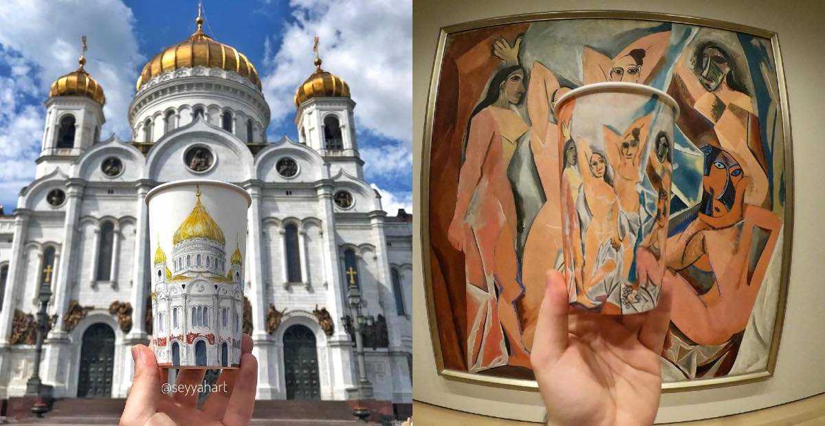 Берк Армаган расписывает бумажные стаканчики &mdash; холст путешественника