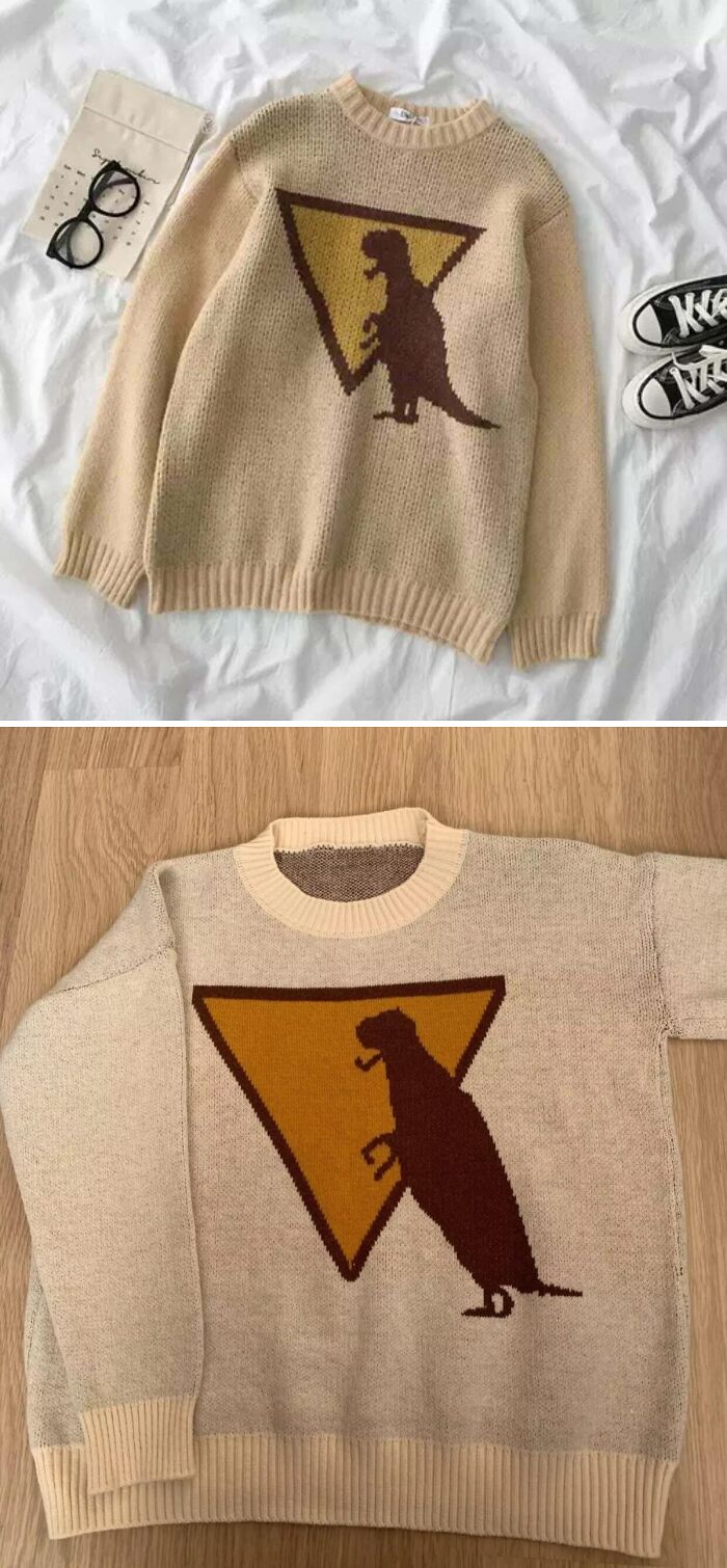 Стильный динозавр vs растянутый свитер