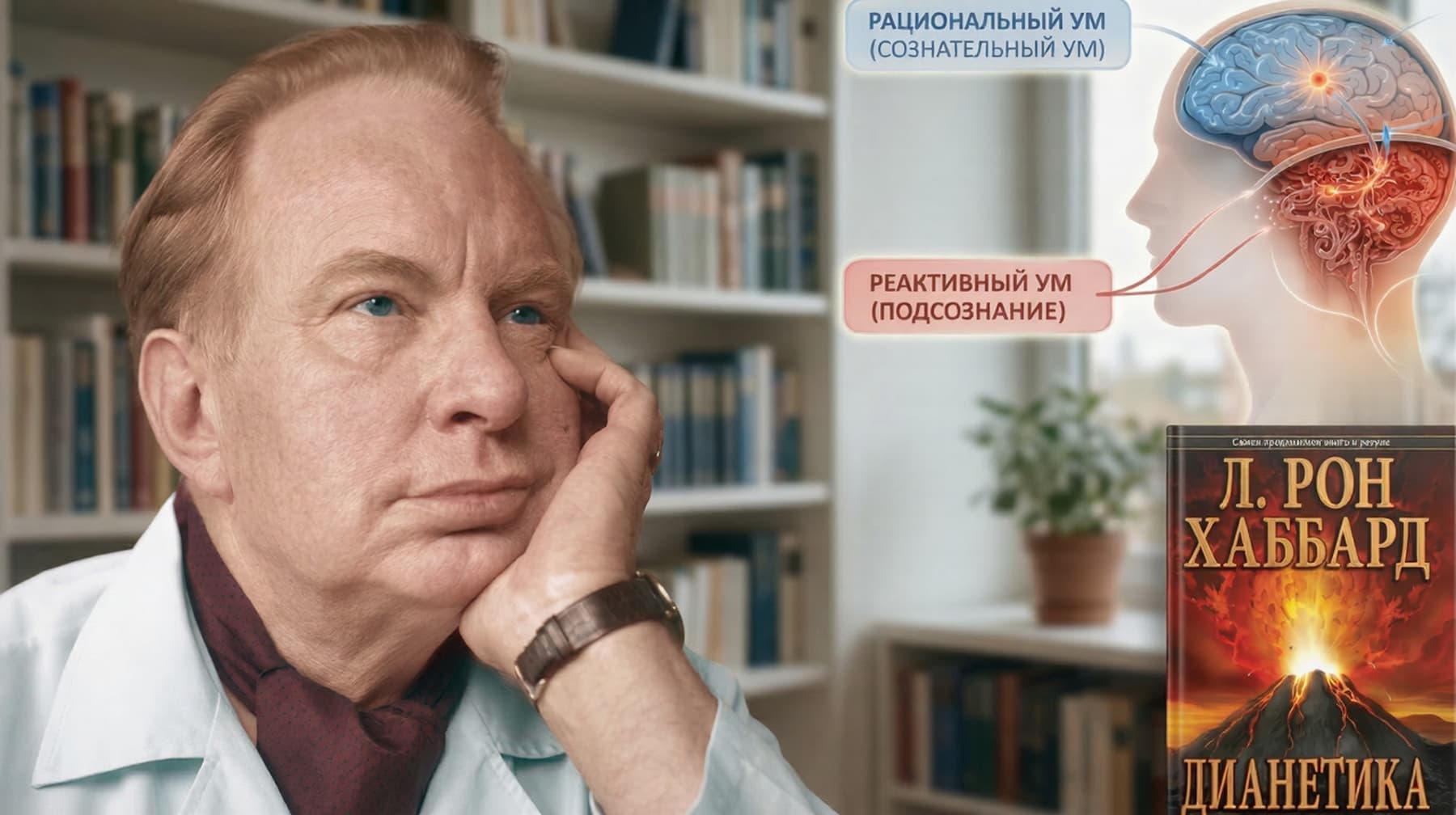 Л. Рон Хаббард &mdash; создатель дианетики и саентологии, поздний портрет