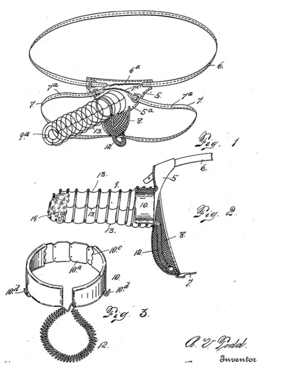 Электрическая клетка Тодда, патент 1903 года, антимастурбационное устройство