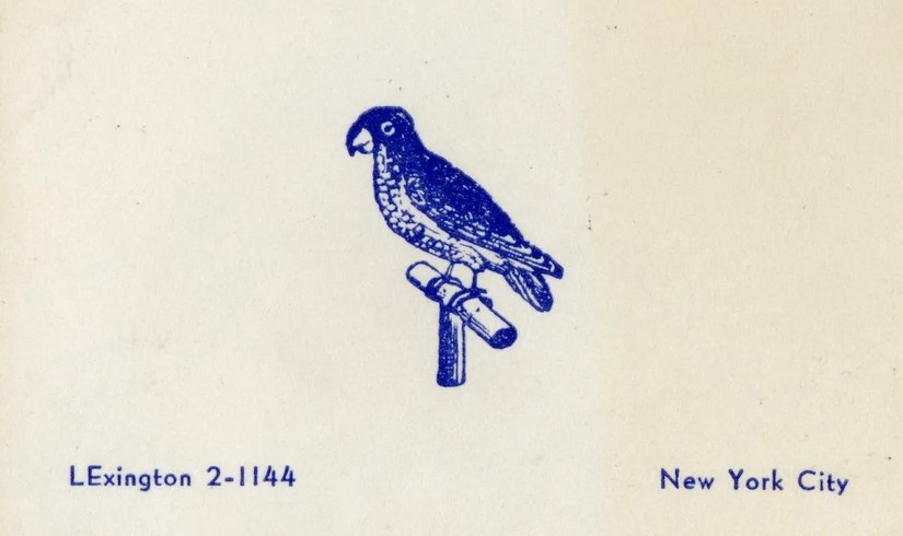 Визитная карточка Полли Адлер бордель Уэст 54 стрит Нью-Йорк