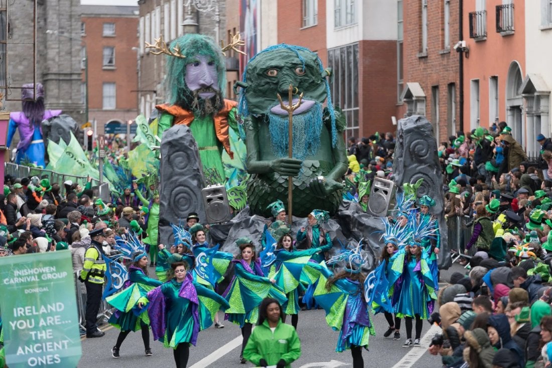 Кадр с парада Dublin St. Patrick's Festival 2024