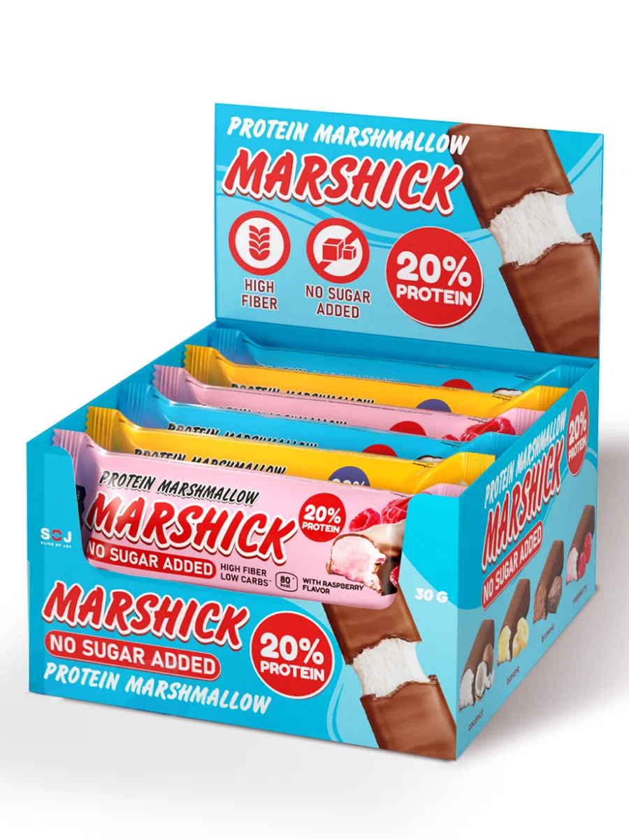 Marshick протеиновые батончики без сахара, ассорти