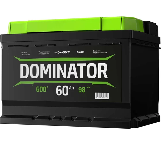 Аккумулятор dominator 6 ст 60 ач 1 l, 600 а сса