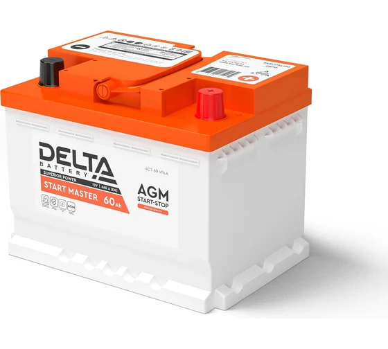 Аккумуляторная батарея delta start master 60 ah agm