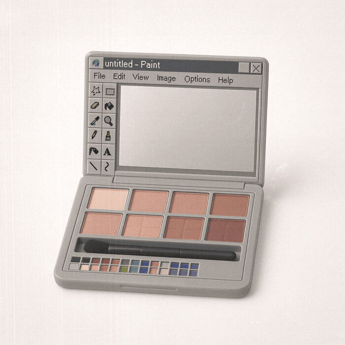 Макияжные кисти в стиле MS Paint