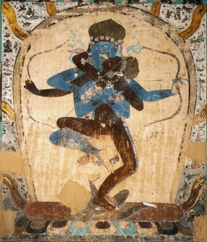 Яб-Юм из пещерного храма Дуньхуан XIV века &mdash; пример буддийского иконографического канона