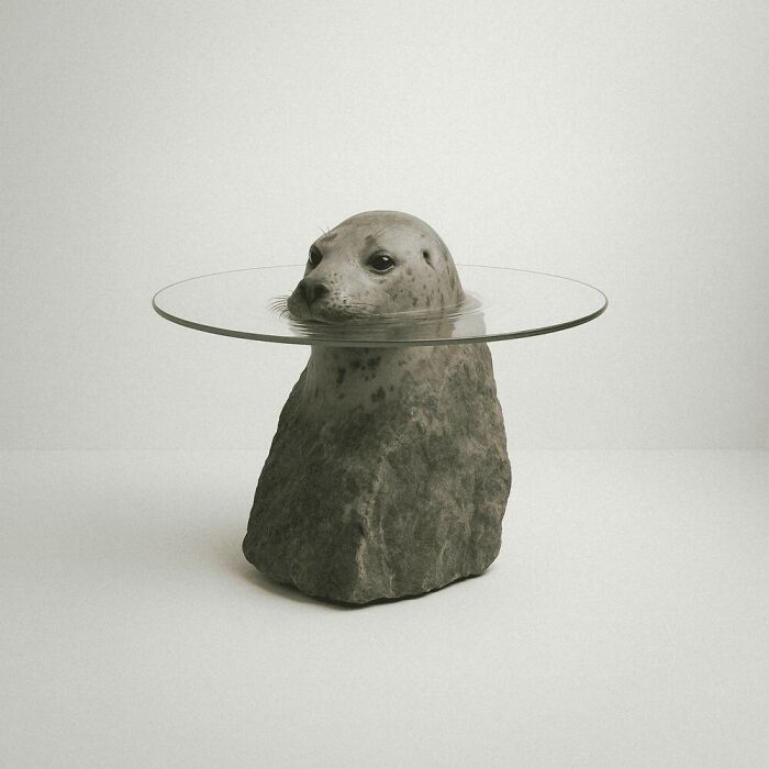 Журнальный столик в форме чашки кофе с пролитым содержимым