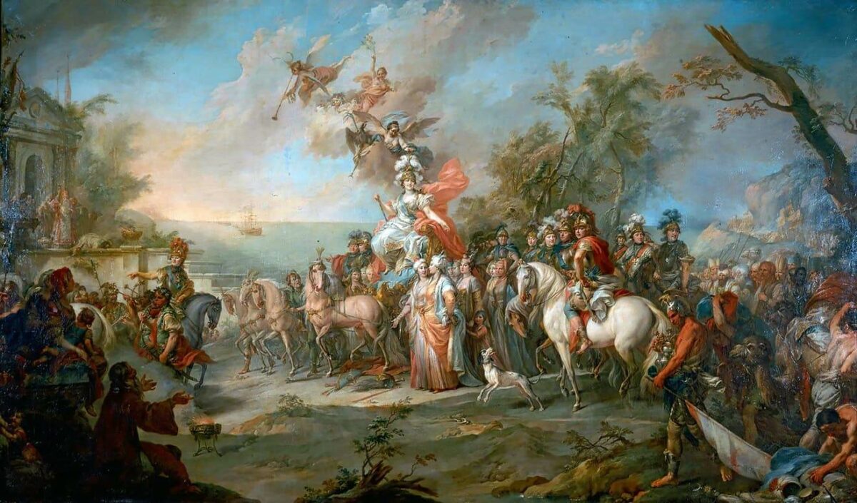 Аллегория победы Екатерины II над турками и татарами, Стефано Торелли, 1772 год