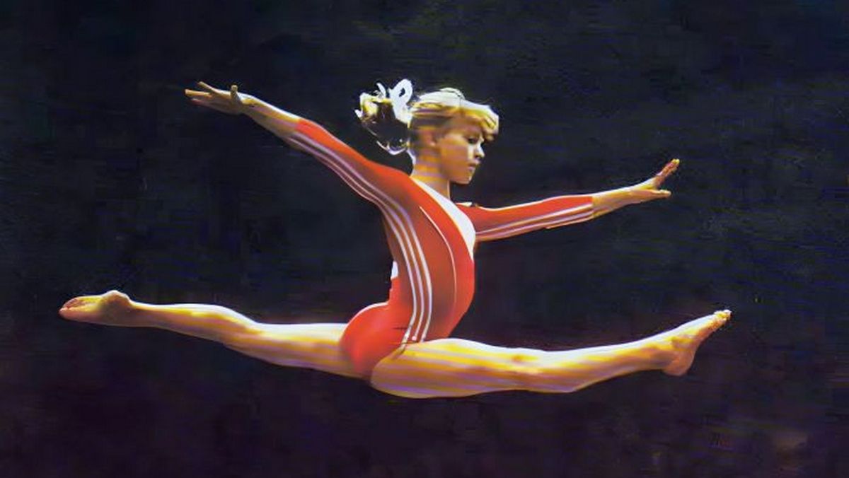 Вольные упражнения Елены Наймушиной под Калинку на Олимпиаде 1980