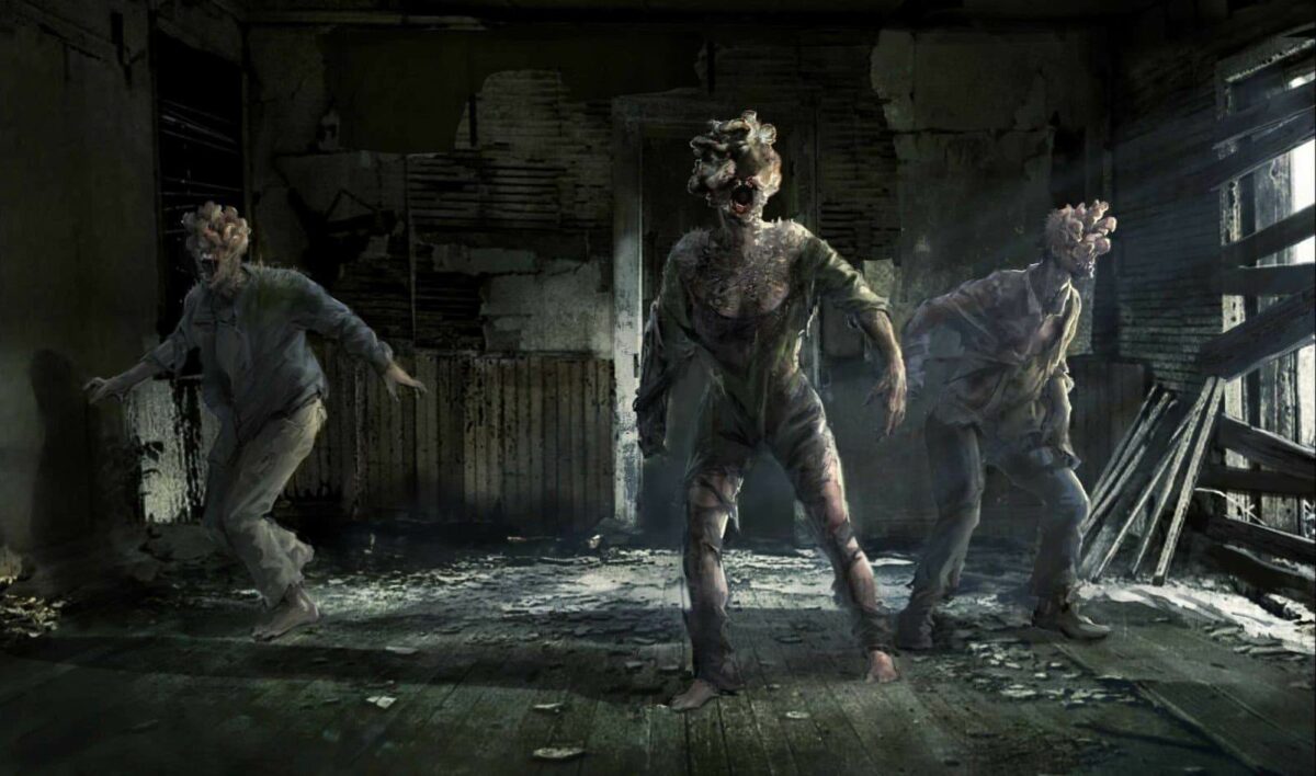 Кадр из сериала Одни из нас The Last of Us про зомби заражённых грибом