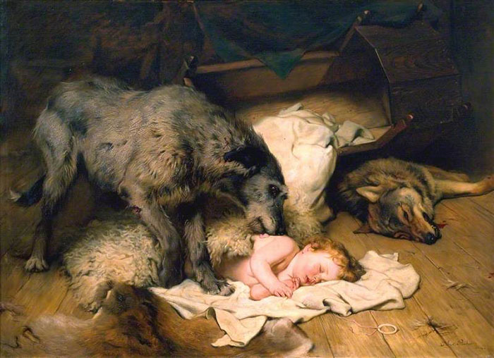 Легенда о Гелерте. Картина Чарльза Бёртона Барбера. 1890 год