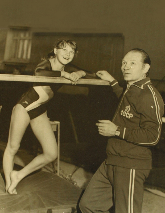 Елена Наймушина с тренером Валентином Шевчуком
