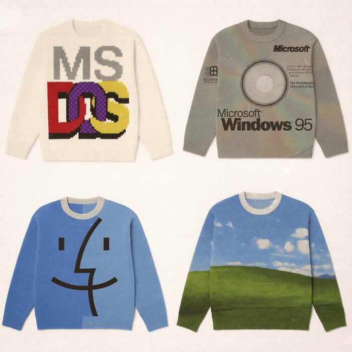 Свитер с изображением кабеля-джампера для прикуривания автомобиля