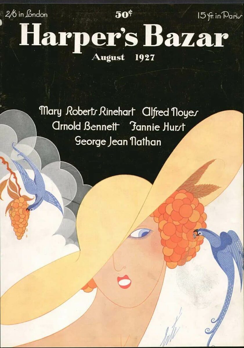 Обложка Harper's Bazaar в стиле ар-деко до Бродовича, август 1927